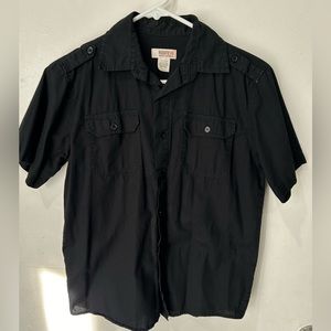 🔥3/$10🔥Route 66 boys black button down shirt